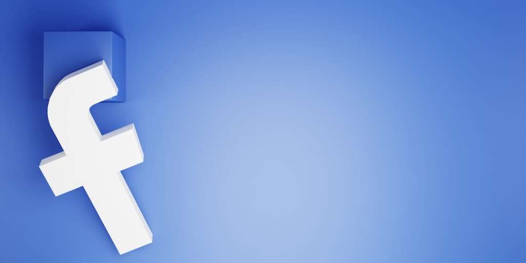 Blue gradient background with a white Facebook logo, symbolizing the importance to Protect Your Facebook Page.