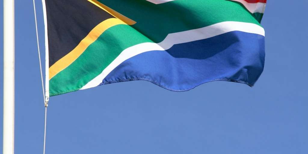 An image of the South African flag in commemoration Heritage day South Africa..